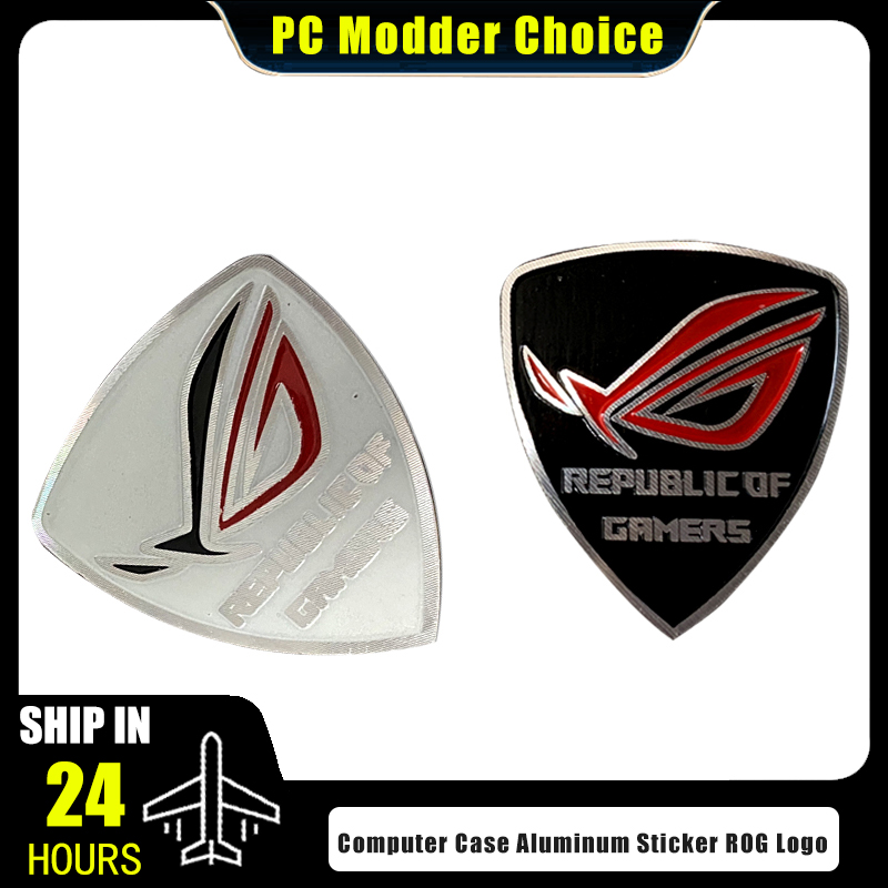 Pc Gaming Upgrades - เคสคอมพิวเตอร์สติกเกอร์อลูมิเนียม ROG โลโก้ Gamer Belief Lable