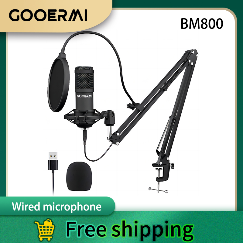 Pc Gaming Youtuber - ไมโครโฟนคอนเดนเซอร์แบบ USB รุ่น GOOERMI BM800 สำหรับมืออาชีพ