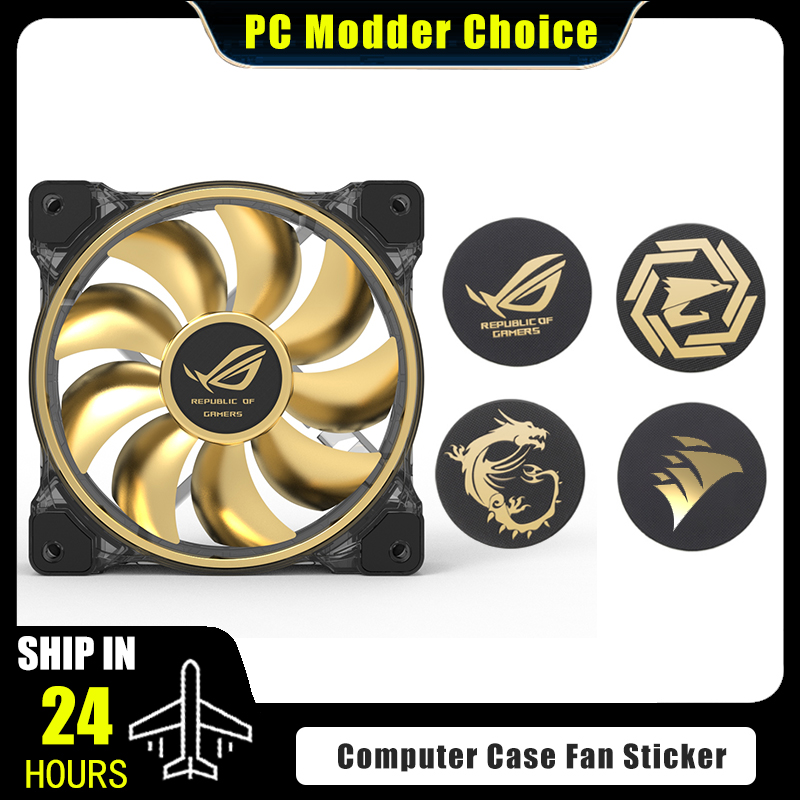 Pc Gaming Upgrades - พัดลมคอมพิวเตอร์สติกเกอร์โลโก้, ROG MSI AORUS Corsair ป้าย