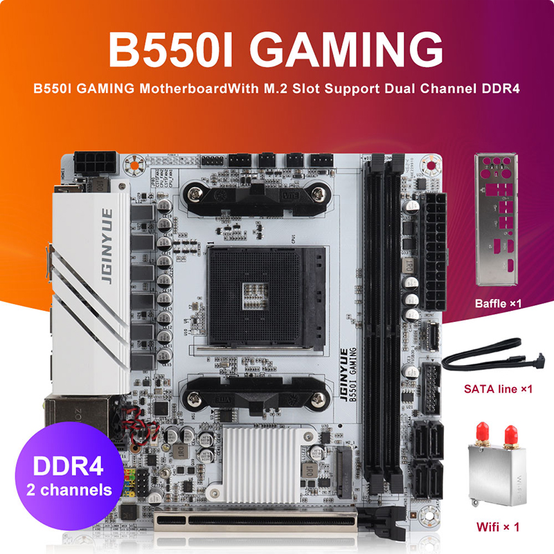 Pc Gaming Itx - JINGYUE B550I GAMING เมนบอร์ด AM4 PCIe