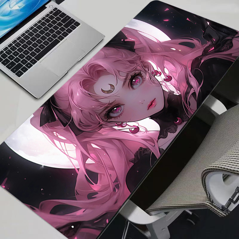 Pc Gaming Setup - แผ่นรองเมาส์ S-เซเลอร์มูนอะนิเมะแผ่นรองเมาส์เกมเมอร์คีย์บอร์ดแผ่นรองเมาส์คอมพิวเตอร์พีซียางนุ่มแผ่นรองโต๊ะแผ่นรองเมาส์สำหรับเล่นเกมแผ่นรองเมาส์กันลื่น