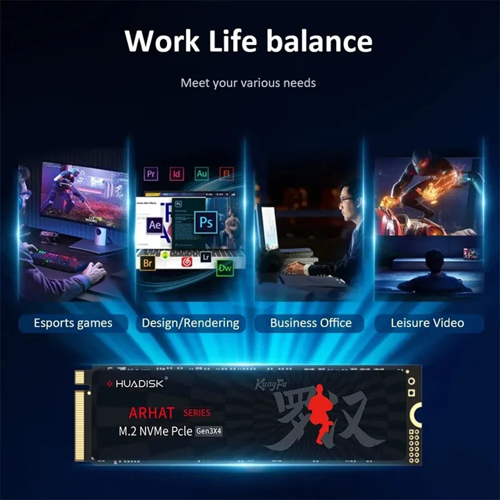 Huadisk SSD NVMe M2 1TB 512GB  - Pc Gaming Setup บทวิจารณ์และราคา