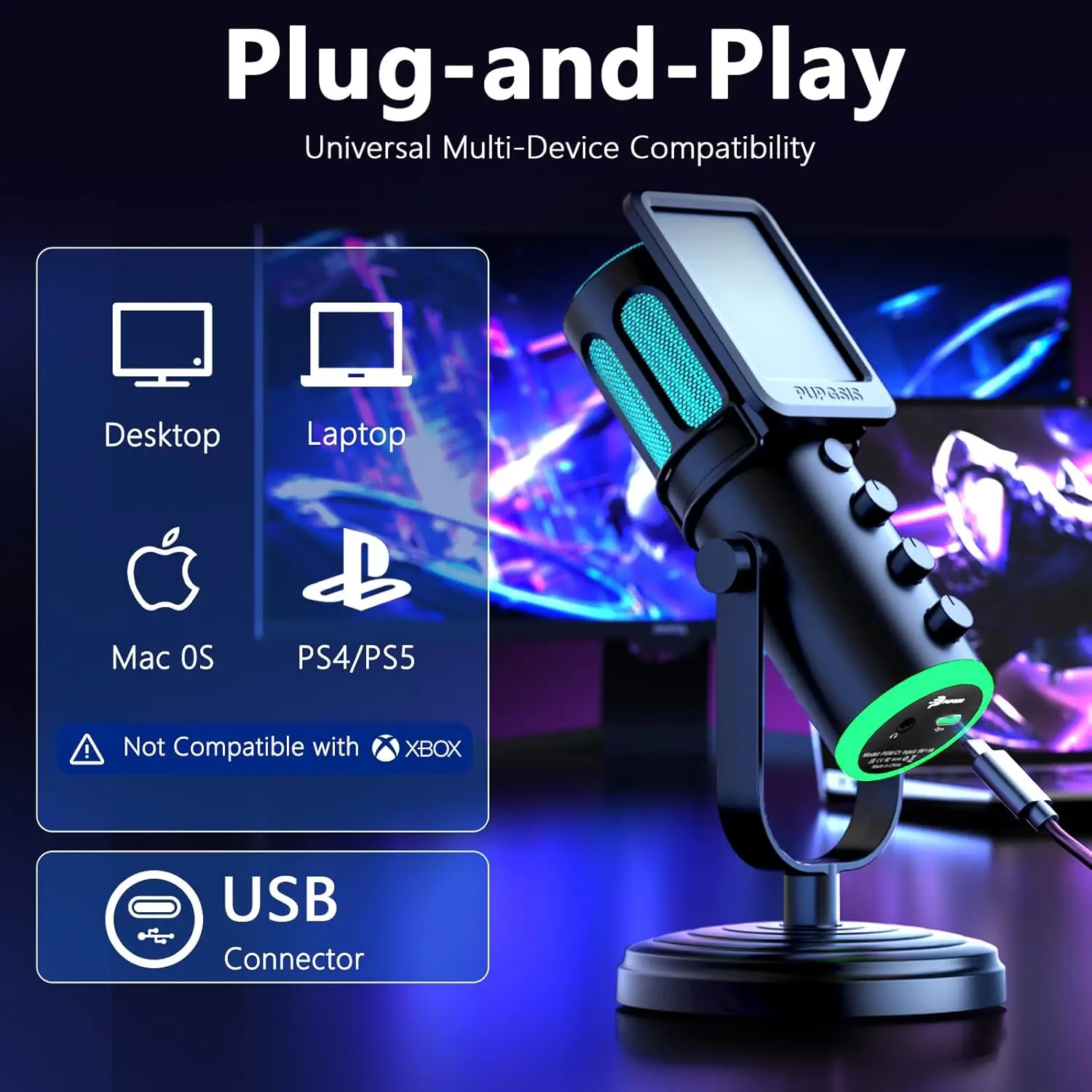 PUPGSIS USB PC ไมโครโฟน, ไมโคร - Pc Gaming Youtuber บทวิจารณ์และราคา
