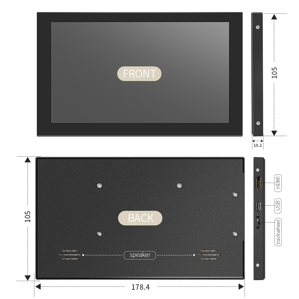 7 นิ้วหน้าจอสัมผัส LCD IPS 102 - Pc Gaming Fullset บทวิจารณ์และราคา